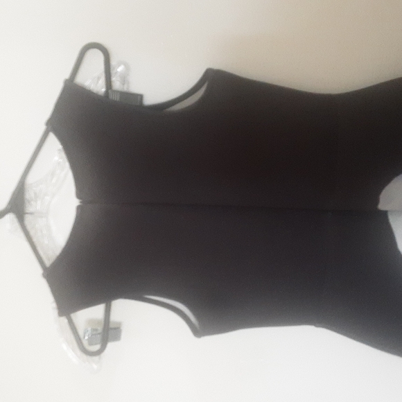 Asos Black Lrg Floral Scuba Dress Sz 2 - Picture 5 of 10